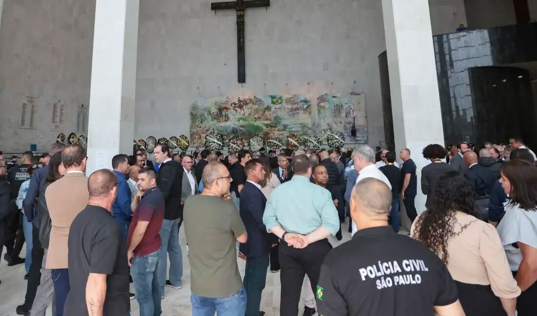 Corpo do ex-delegado Ruy Ferraz é velado no Hall Monumental do Palácio 9 de Julho, Assembleia Legislativa de São Paulo