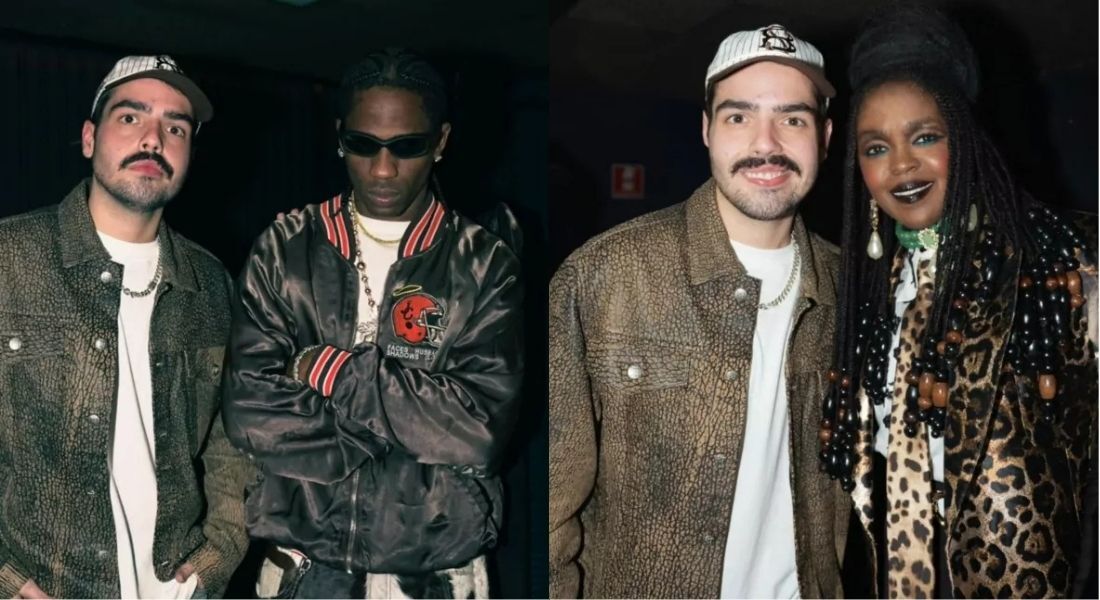 João Silva ao lado de Travis Scott e Lauryn Hill