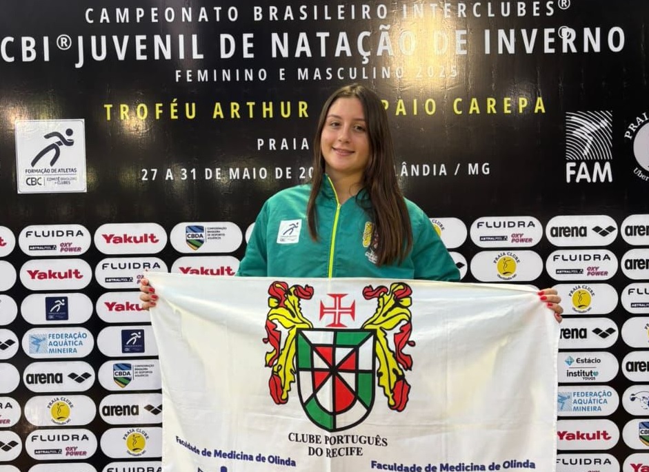 Pernambucana integra a Seleção Brasileira Infantil e Juvenil de Natação