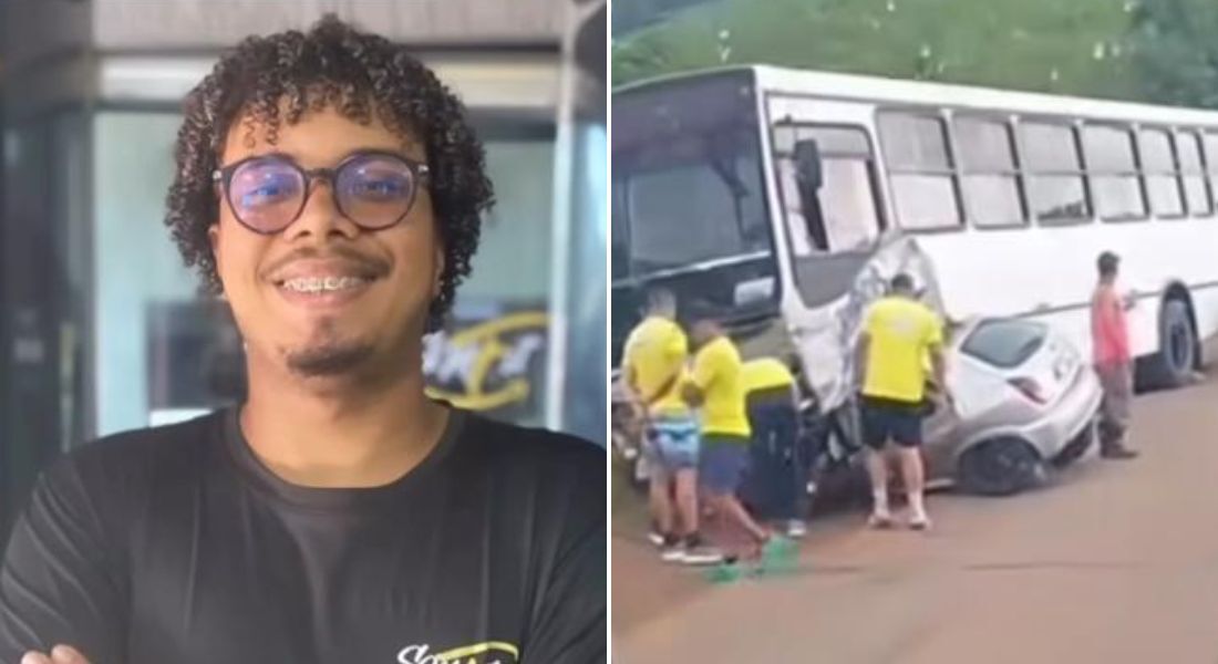 Selemias Albert (à esq.) morreu após grave acidente na PE-60, em Ipojuca (à dir.)