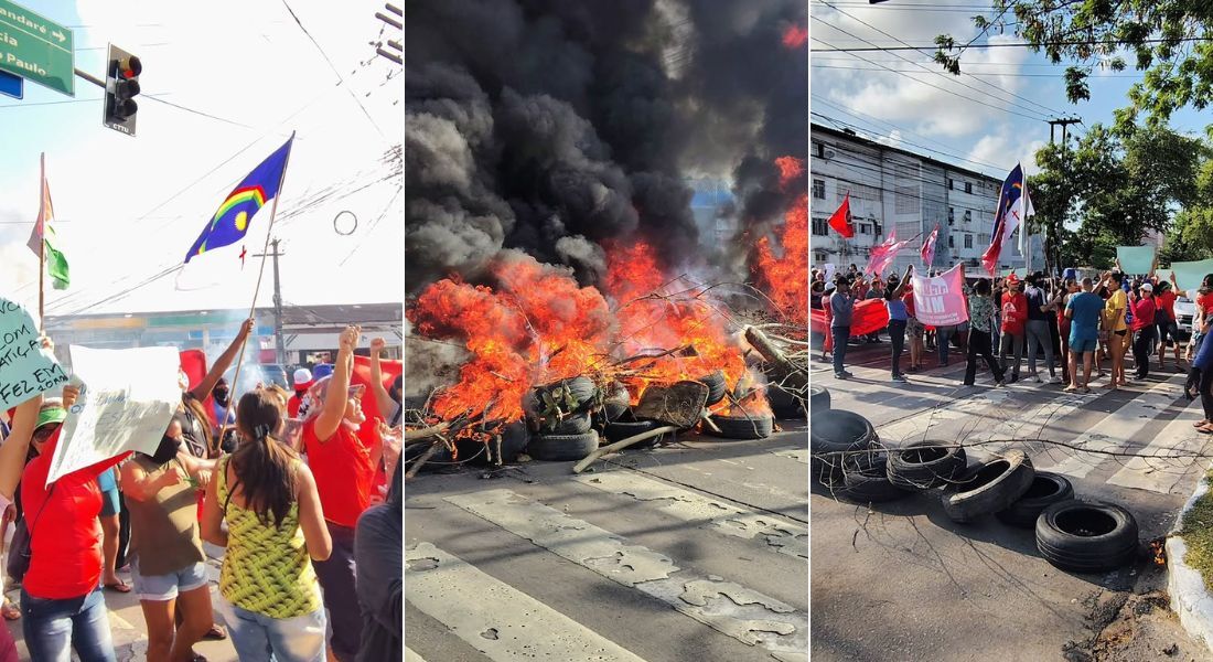 Protesto fechou trecho da Avenida Recife; grupo cobra direito à moradia