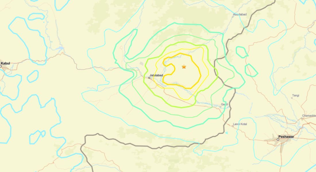 Epicentro do tremor aconteceu a 27 quilômetros da cidade de Jalalabad