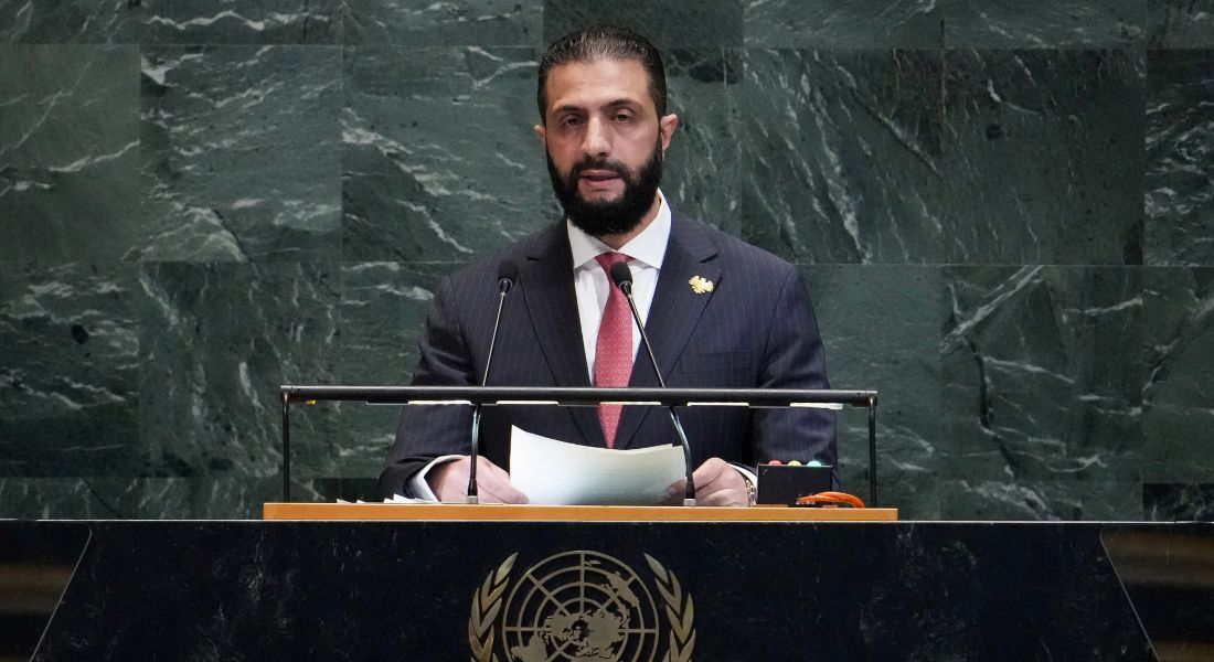 Ahmed al-Sharaa, presidente sírio, fala na ONU