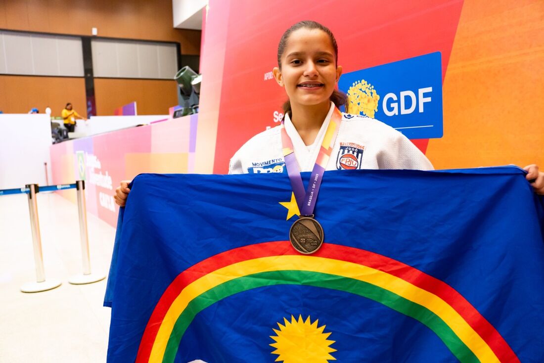 Giovanna Costa foi ouro no judô, em Brasília