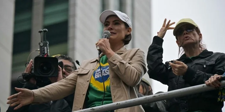 Michelle participou de ato bolsonarista de 7 de setembro na Avenida Paulista, em São Paulo