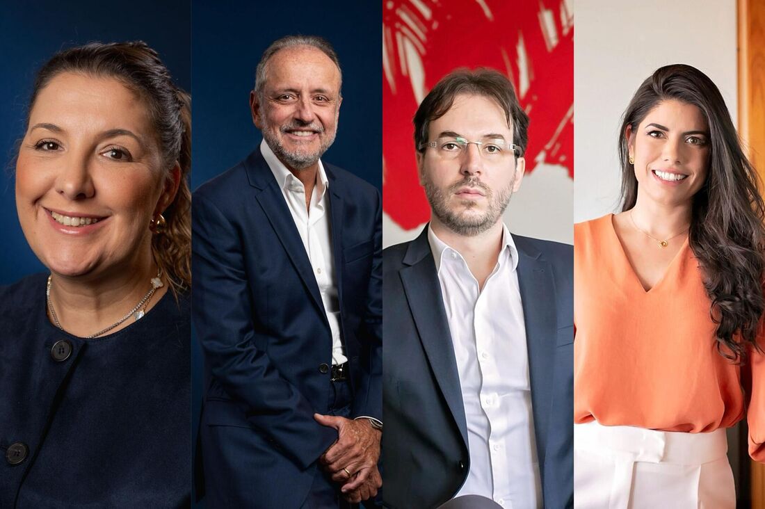 Daniella Marques, Sérgio Eraldo e Adriana Salles, sócios da Legend Family Office, ao lado de Amanda Guazzelli e Diego Falcão, sócios da Huck Otranto Camargo Advogados, empresas responsáveis pela realização do evento.