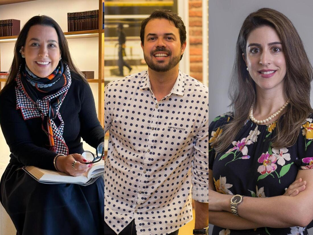 Trio que vai liderar o talk ART.PE: Georgiana Rothier, sócia da Turim; Diogo Viana, diretor geral ART.PE e Gabriela Figueiras, sócia do Queiroz Cavalcanti Advocacia.