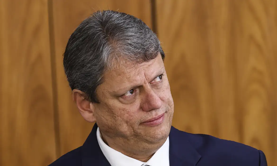 O governador de São Paulo, Tarcísio de Freitas