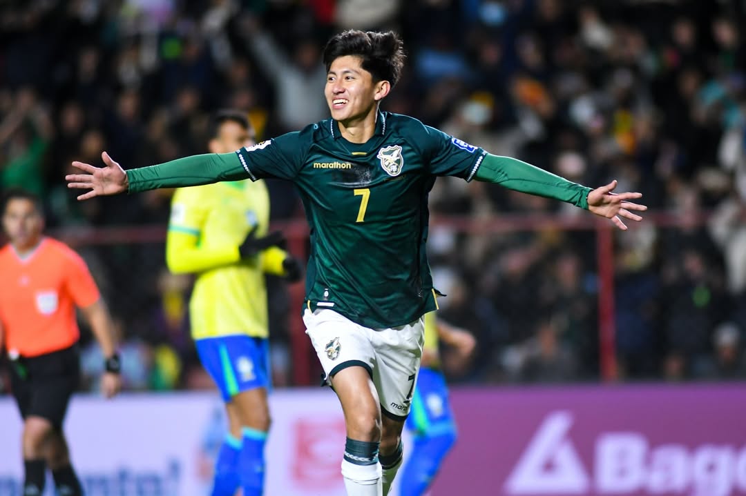 Miguelito marcou o gol da vitória da Bolívia contra o Brasil