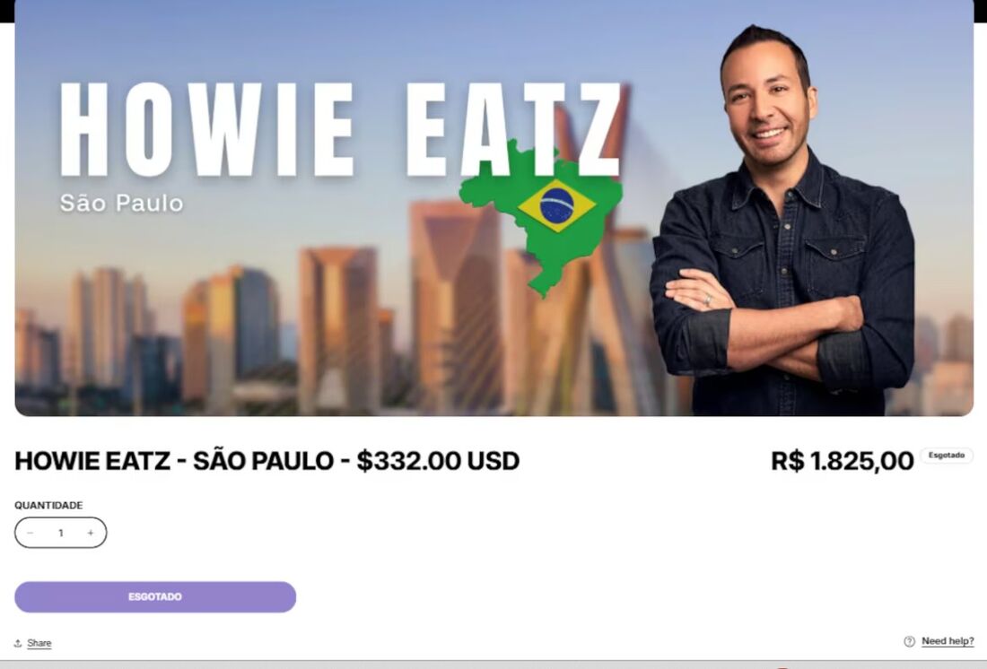 Site oficial de Howie D, do Backstreet Boys, vendeu passes VIP para almoço com foto a fãs por mais de R$ 1,8 mil.