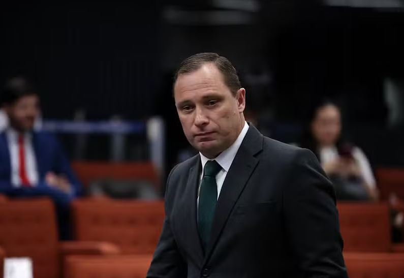 O tenente-coronel Mauro Cid no STF, antes de interrogatório 