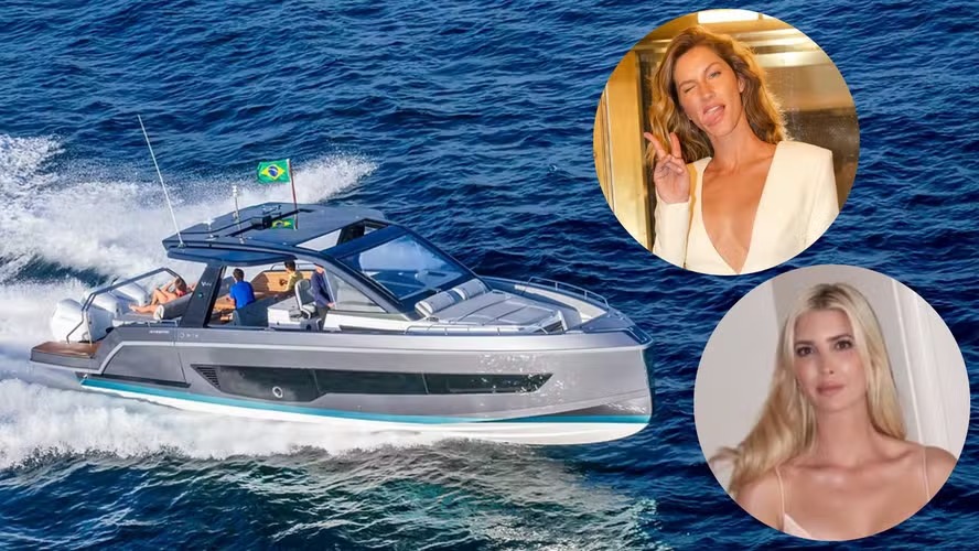 Gisele Bündchen levou a amiga, Ivanka Trump, para passear em lancha