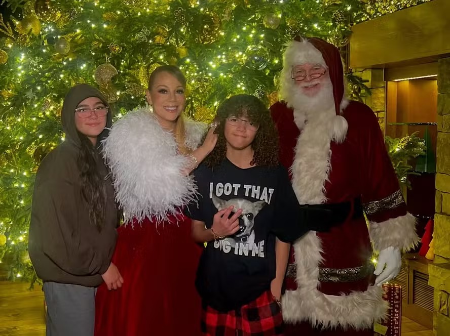 Mariah Carey e os filhos Moroccan e Monroe