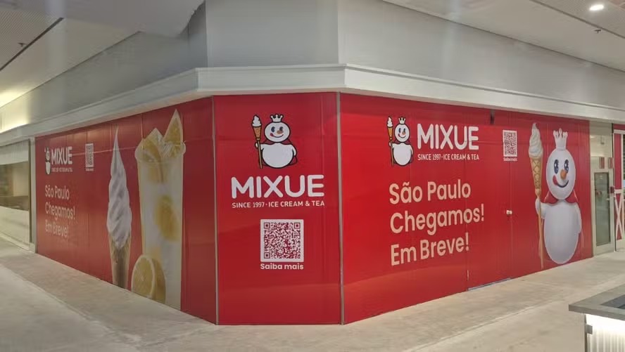 Loja da Mixue em obras no Shopping Cidade São Paulo 
