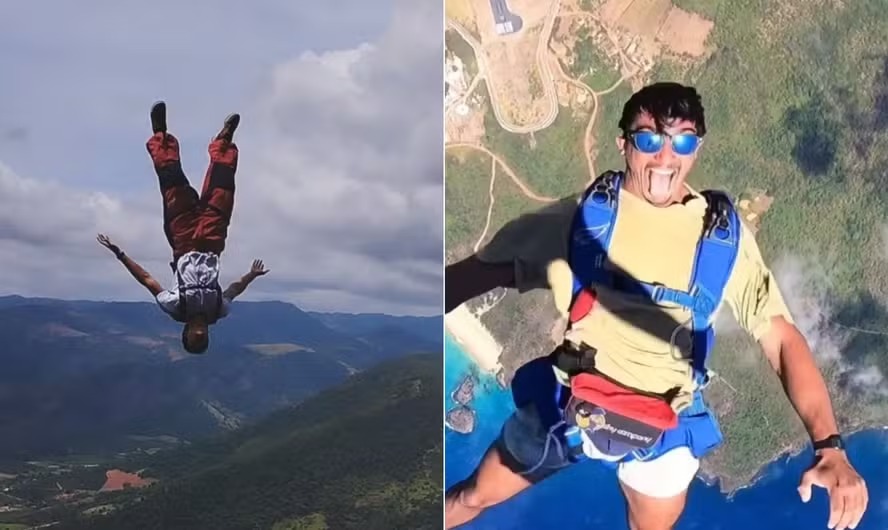 Gabriel Farrel, empresário morto em acidente de paraquedas no Rio, compartilhava seus voos nas redes sociais 