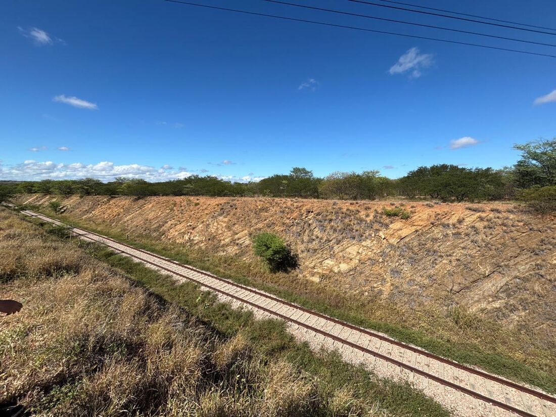 Trecho da ferrovia Salgueiro-Suape que está construído. Foto: Movimento Econômico