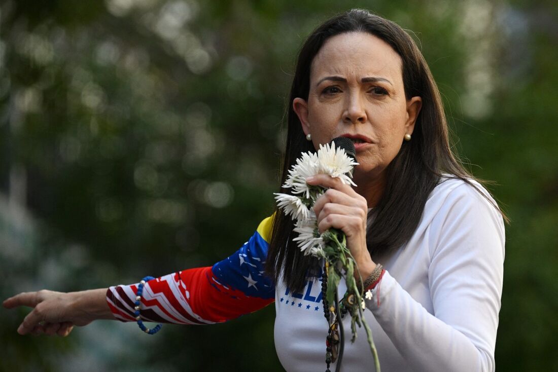 A líder da oposição venezuelana Maria Corina Machado