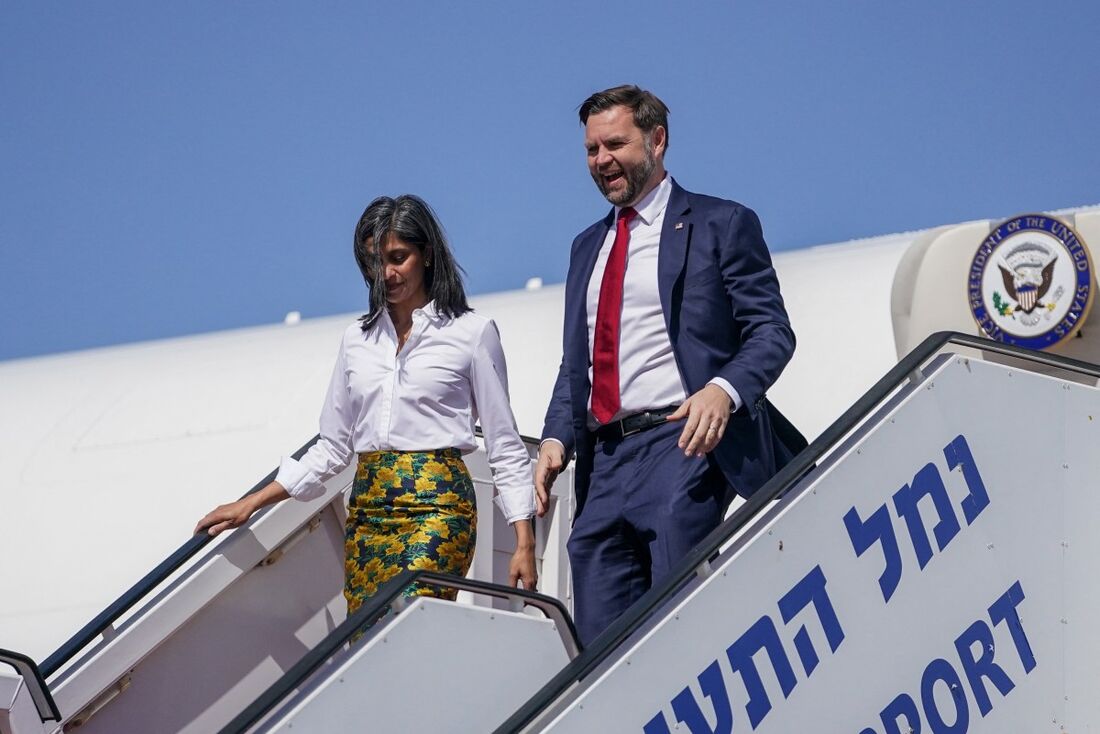 Vice-presidente dos Estados Unidos, JD Vance, aterrissou em Israel nesta terça-feira (21)