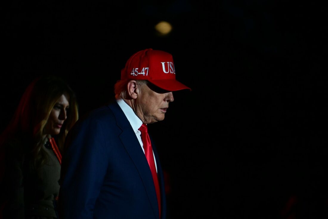 O presidente dos EUA, Donald Trump, e a primeira-dama, Melania Trump