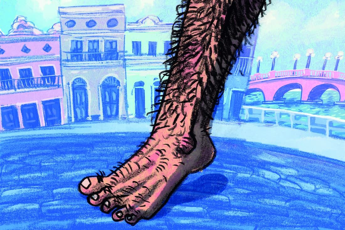 Perna Cabeluda, criada nos anos 1970, que descreve uma assombração na forma de uma única perna peluda e agressiva