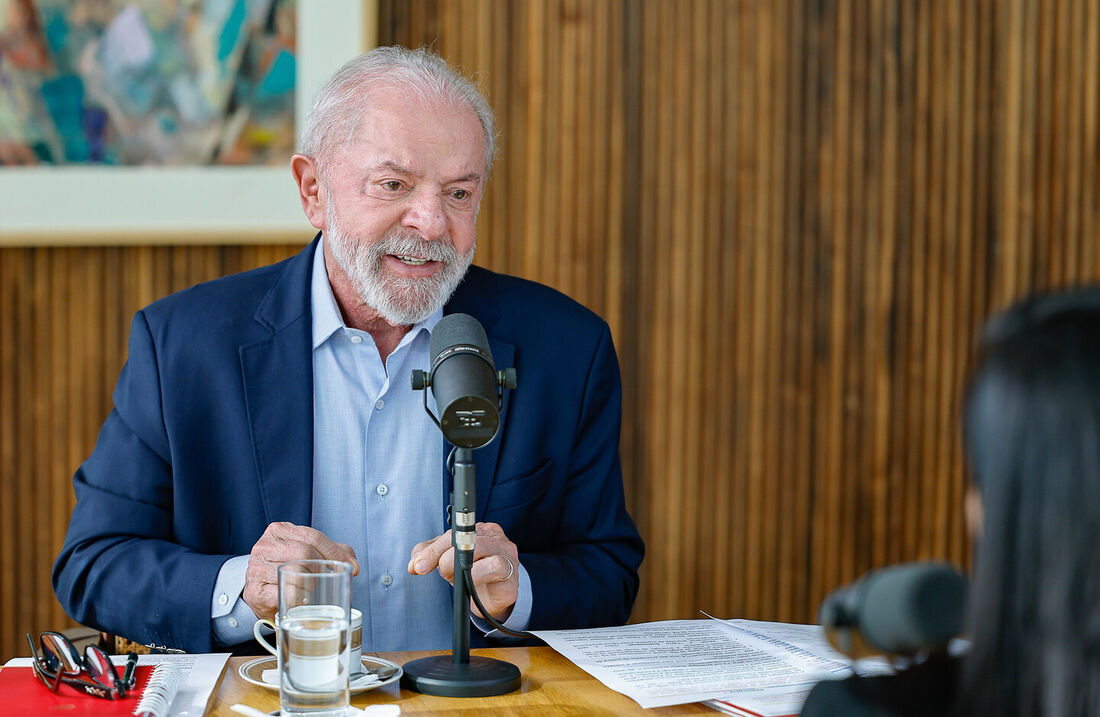 Presidente da República, Luiz Inácio Lula da Silva, durante entrevista concedida à Rádio Piatã FM, da Bahia