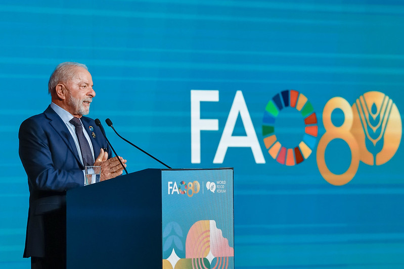 Em Roma, Lula defende imposto global de 2% sobre super-ricos em cúpula contra fome