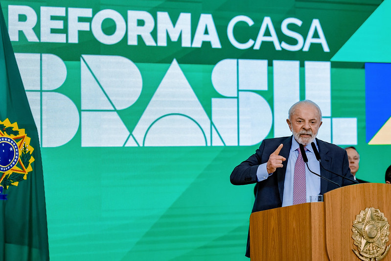Presidente da República, Luiz Inácio Lula da Silva, durante cerimônia de lançamento do Programa Reforma Casa Brasil