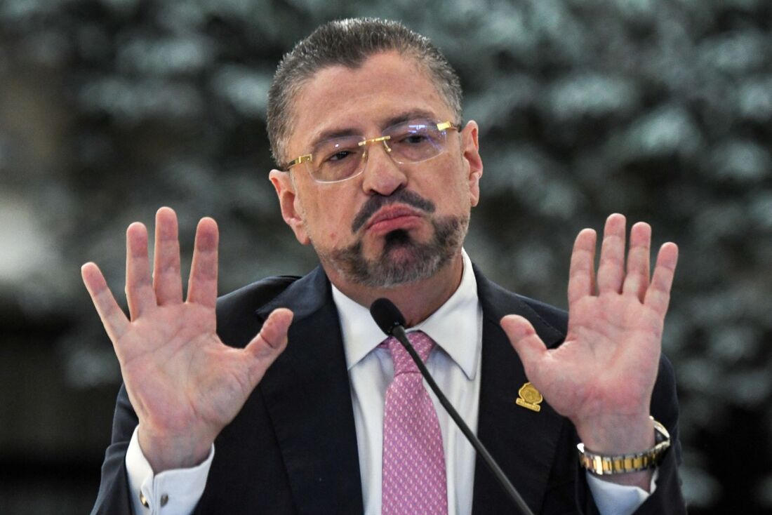 O presidente da Costa Rica, Rodrigo Chaves