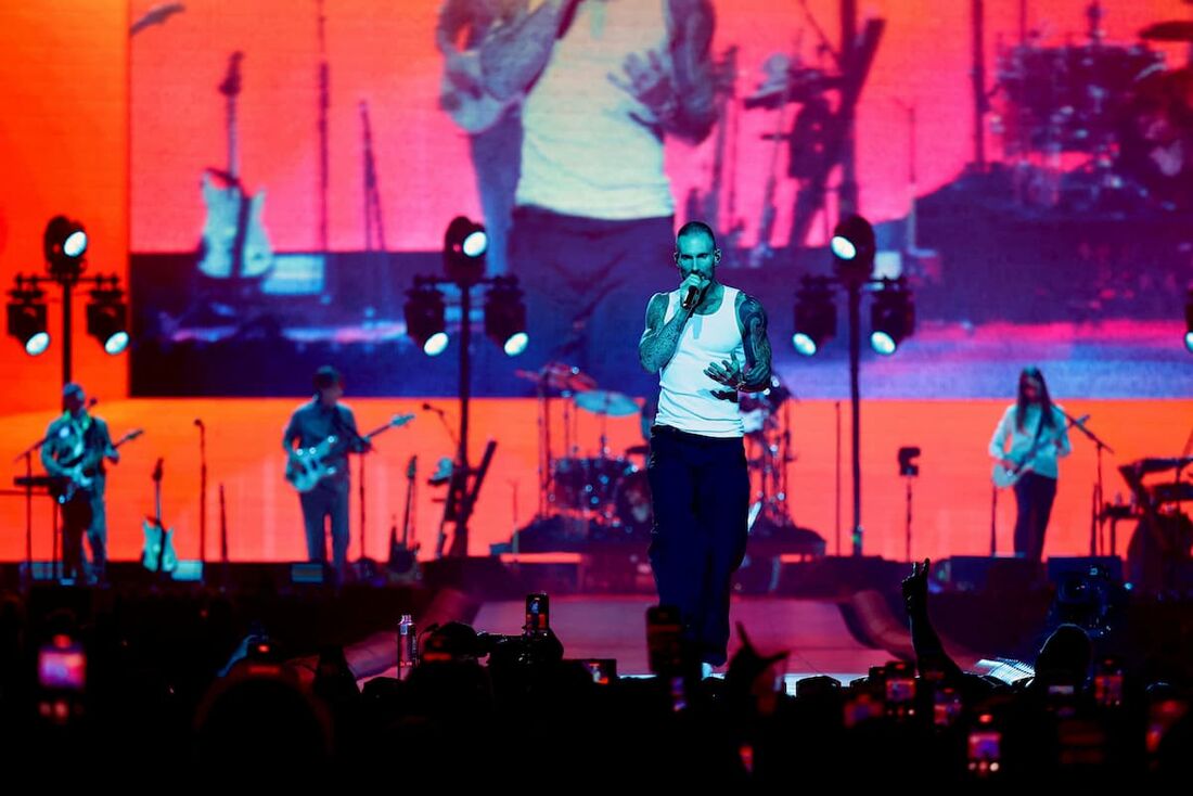 Última vez do Maroon 5 no Brasil foi em 2023, no The Town