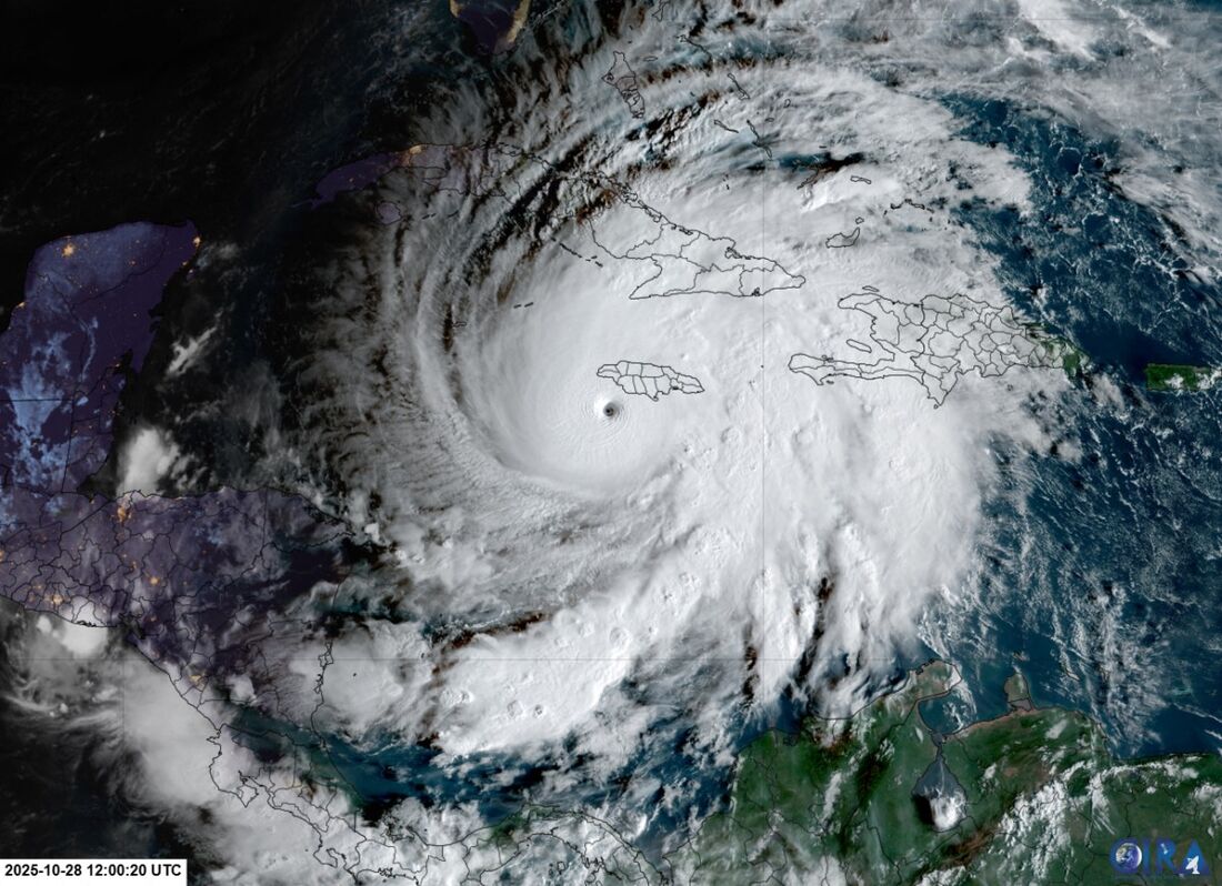 O furacão Melissa, uma tempestade de categoria 5, atingirá a Jamaica nesta terça-feira, 28, marcando o evento mais forte na ilha em 174 anos