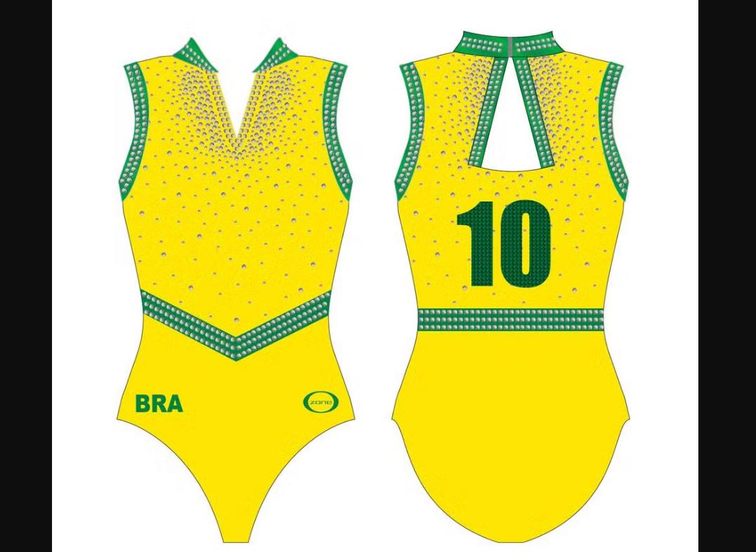 Croqui feito por Jade para collant do Mundial de Jacarta-2025 