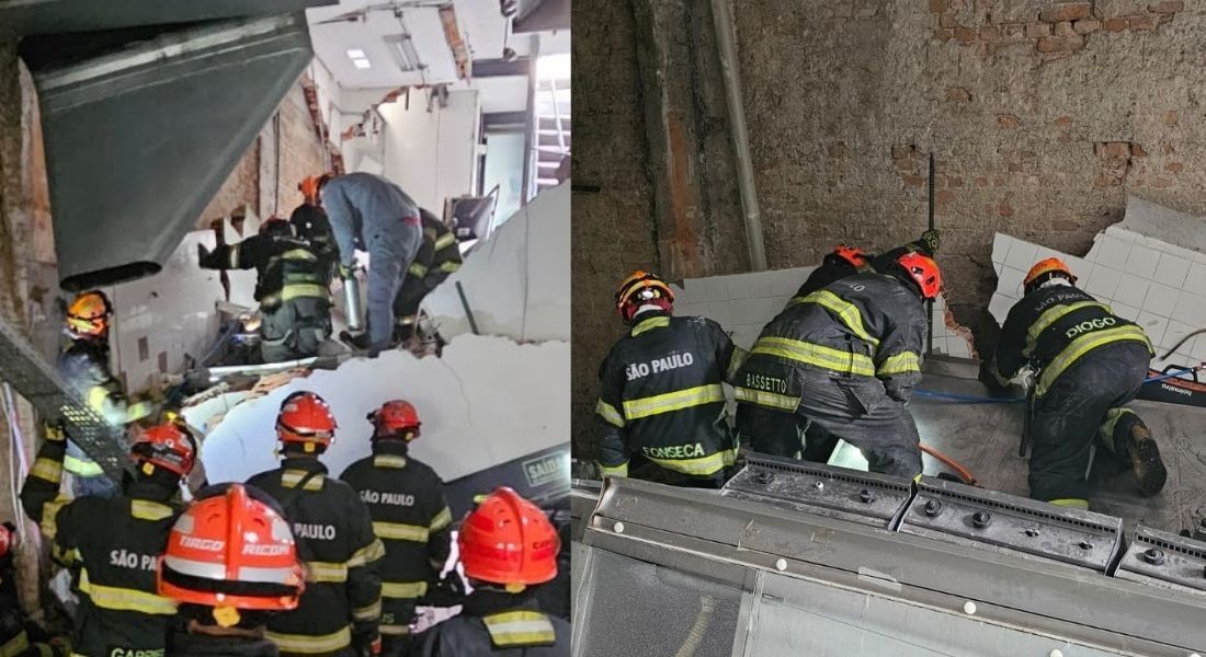 Desabamento em restaurante de SP deixou uma pessoa morta e outras feridas