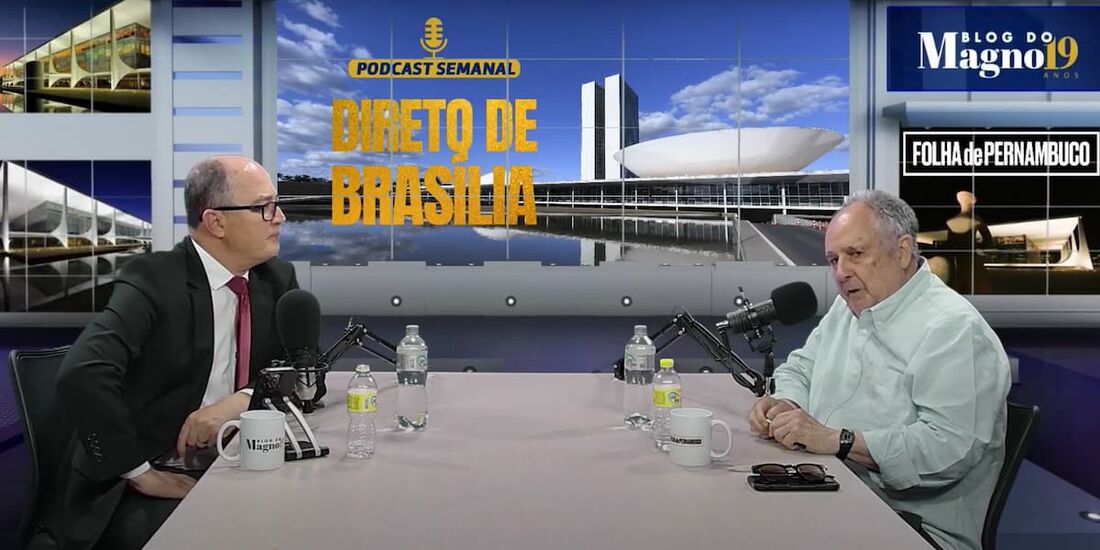 Cristovam (D) foi o entrevistado do podcast "Direto de Brasília" 