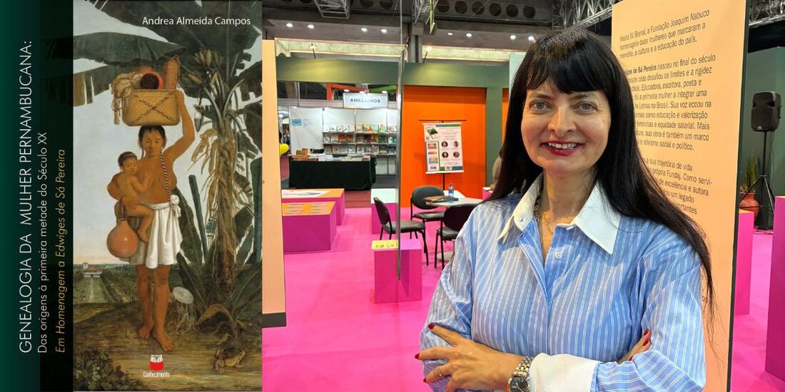 O livro ''Genealogia da Mulher Pernambucana, de Andrea Almeida Campos, será lançado na 15ª Bienal