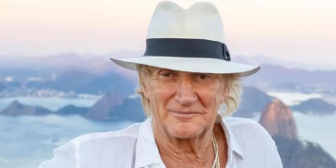 Rod Stewart fez uma visita ao Cristo Redentor, no Rio de Janeiro
