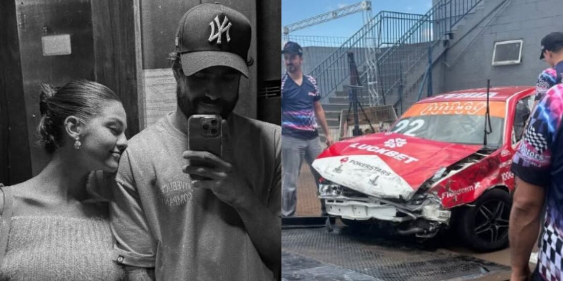 O acidente de Caio Castro foi anunciado pela namorada do ator, Vitória Bohn