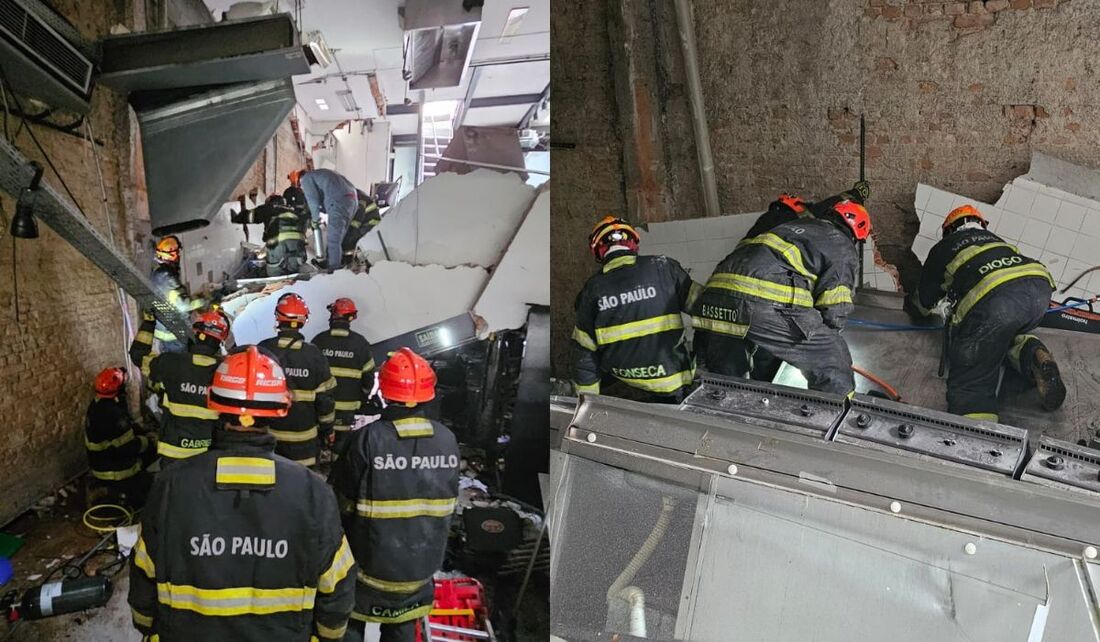 Parte do restaurante Jamile desabou nesta quarta-feira (8)