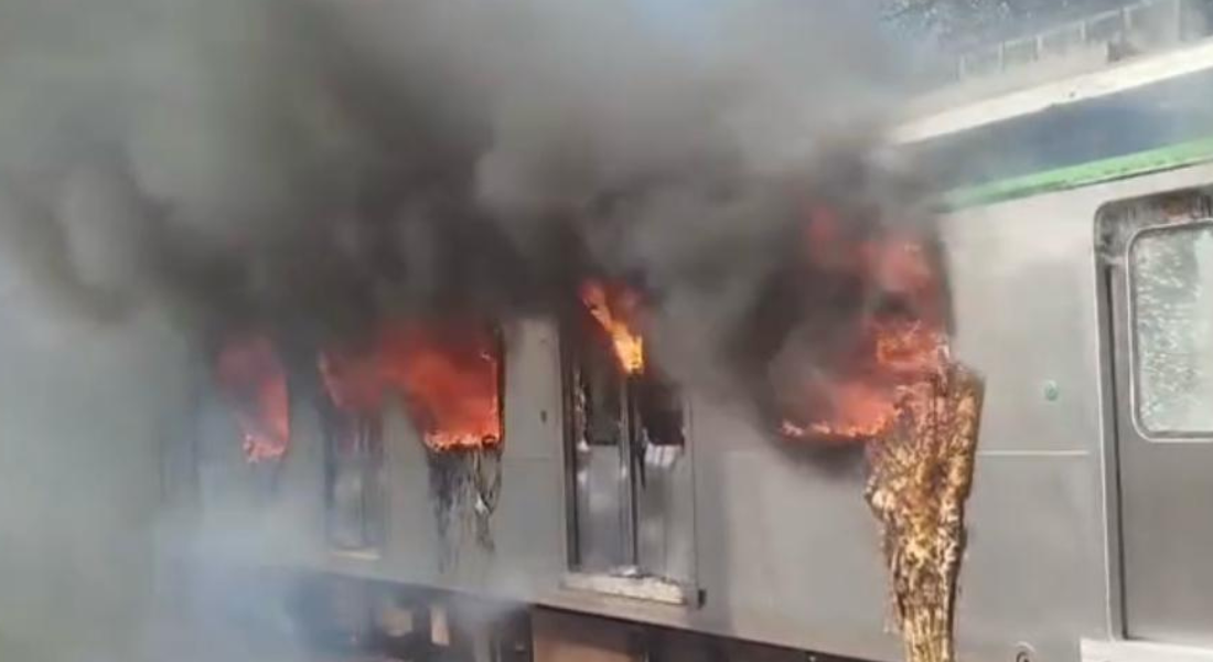 Fogo atingiu um trem entre as estações Curado I e Alto do Céu