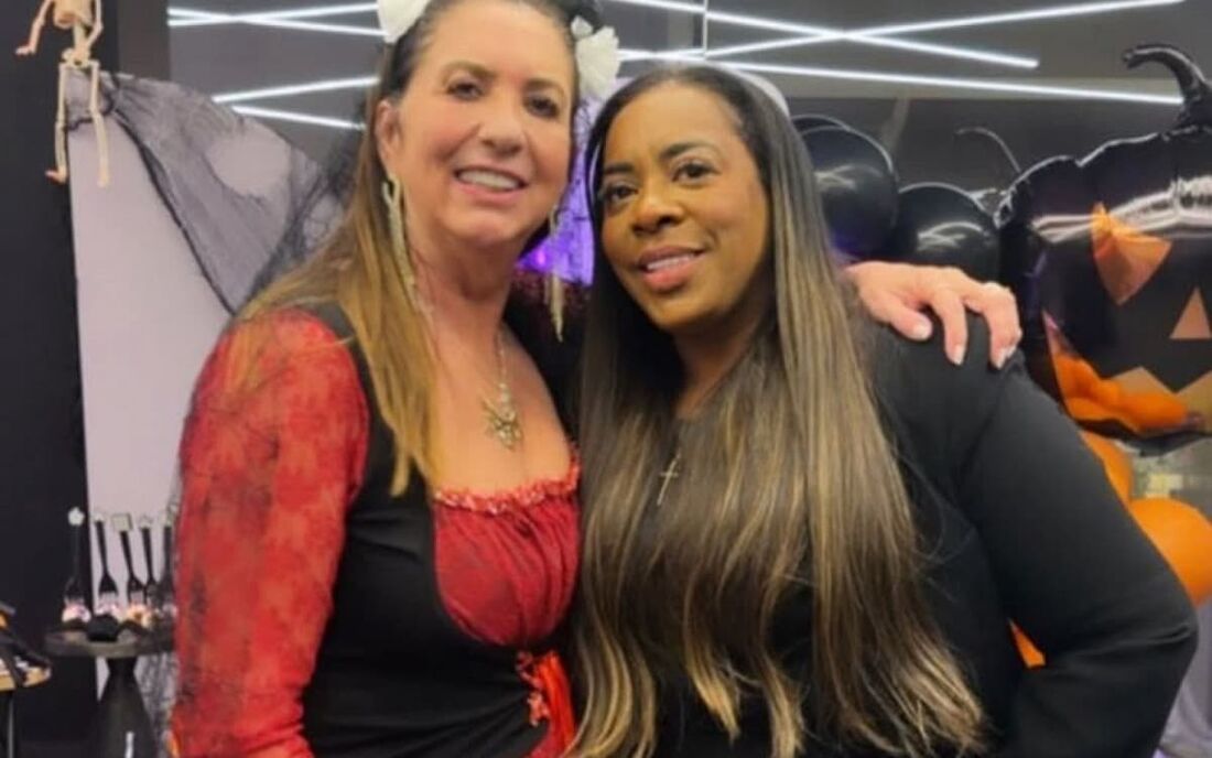 Margareth Serrão e Fernanda Cristina são mães, respectivamente, de Virginia Fonseca e Vini Jr.