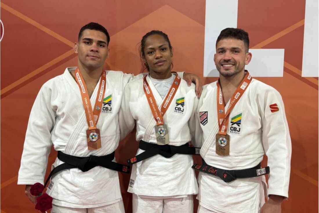 Gabriel Falcão, Nauana Silva e Daniel Cargnin conquistaram medalhas para o Brasil neste domingo (12)