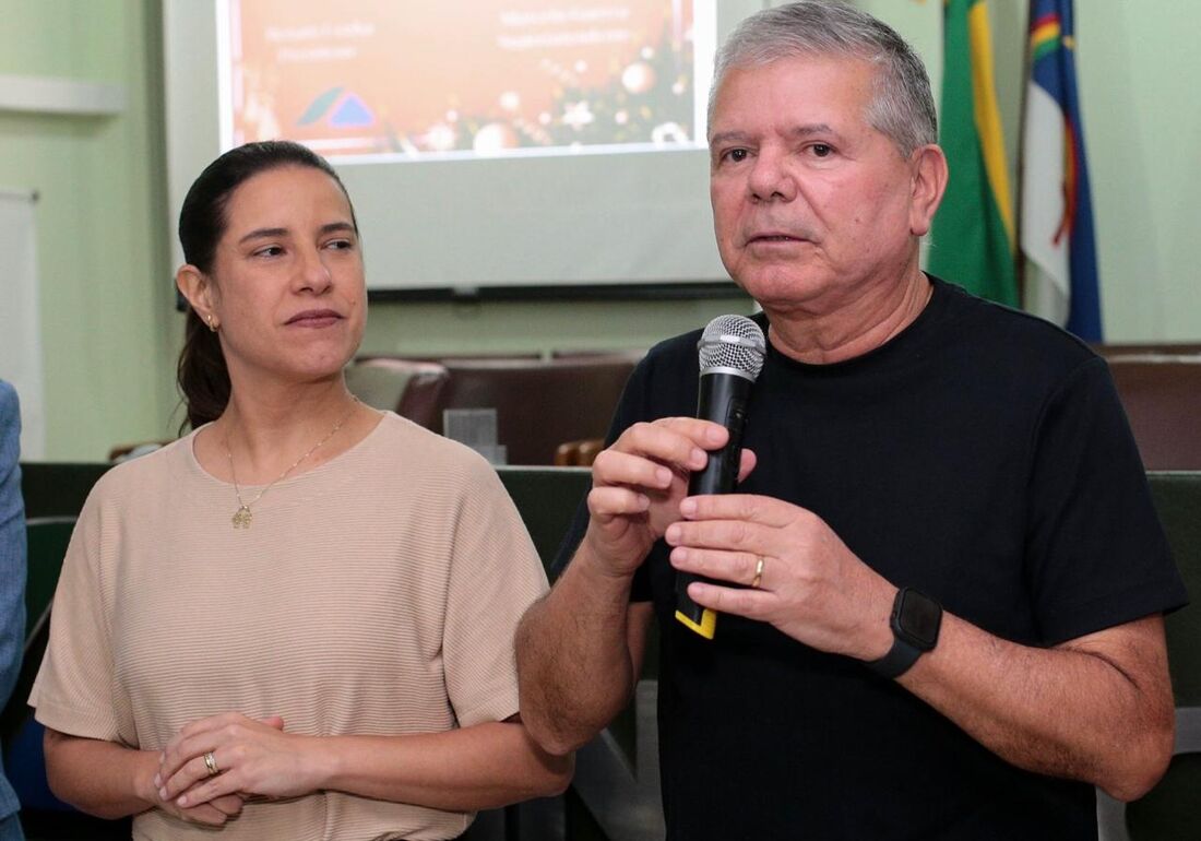 Governadora de Pernambuco, Raquel Lyra, e o presidente do TJPE, Ricardo Paes Barreto