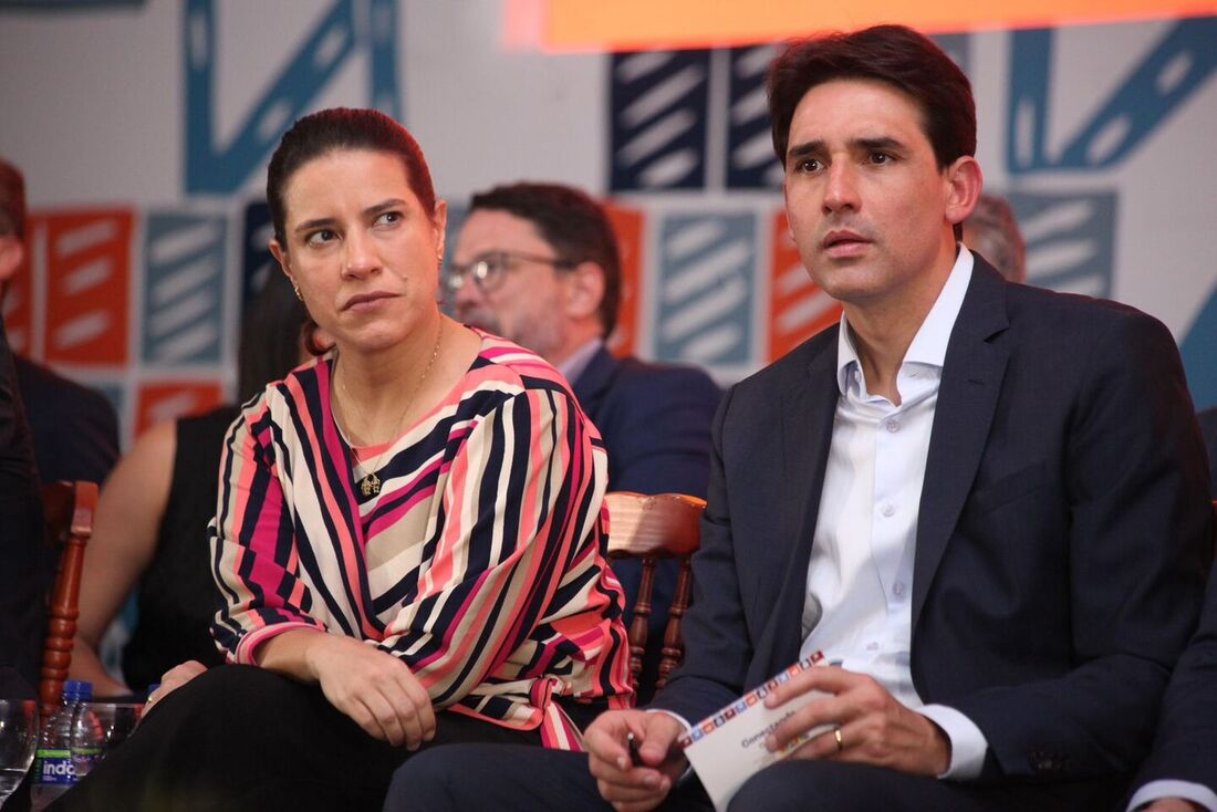 Governadora de Pernambuco, Raquel Lyra, e o ministro de Portos e Aeroportos, Silvio Costa Filho