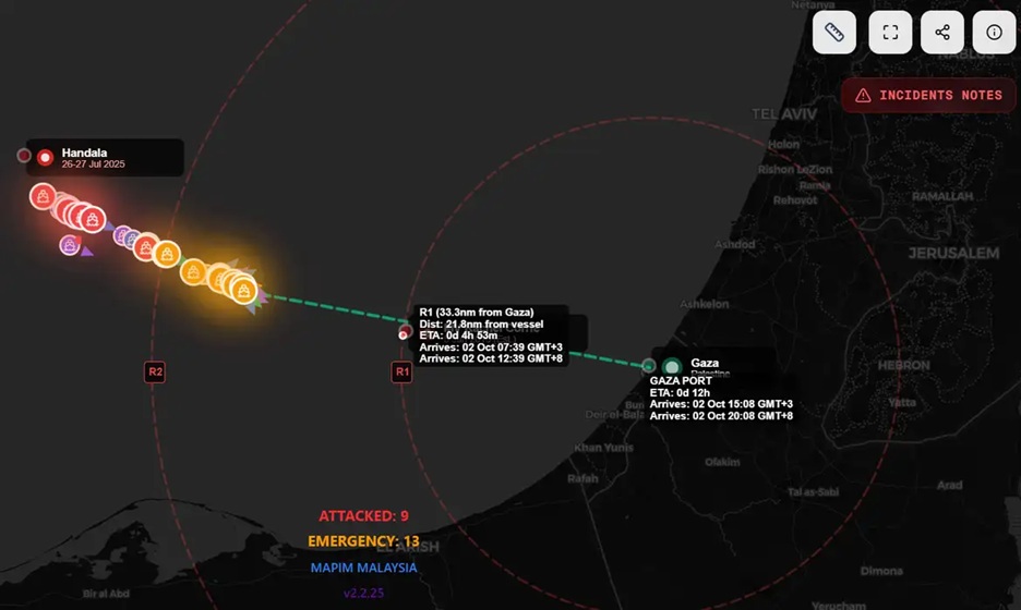 Flotilha de Gaza foi interceptada por Israel nesta quarta-feira (1°)