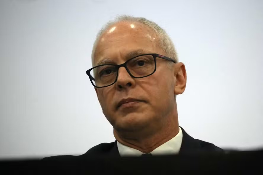 Victor César Santos, secretário estadual de Segurança Pública, durante coletiva de imprensa