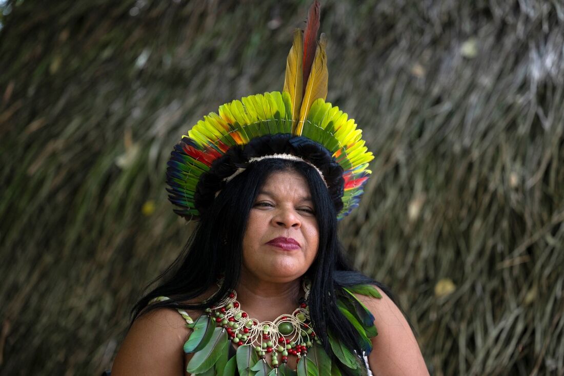 A ministra dos Povos Indígenas do Brasil, Sonia Guajajara