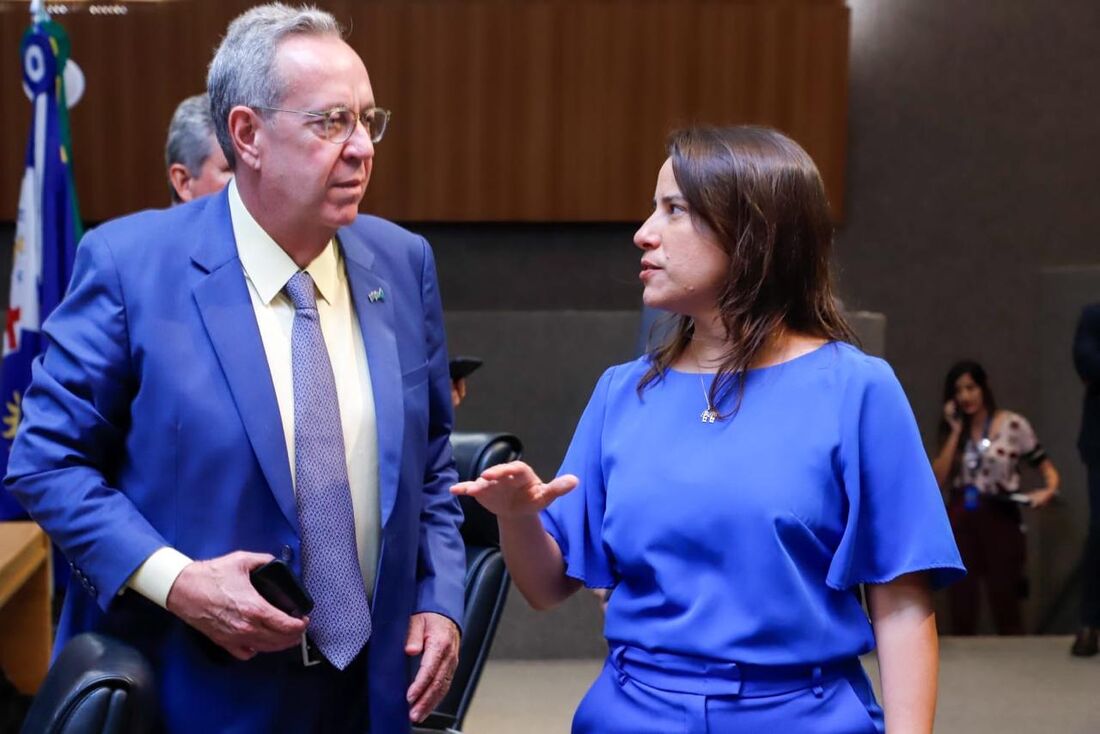 Presidente da Assembleia Legislativa de Pernambuco, deputado Álvaro Porto (PSDB), e governadora Raquel Lyra (PSD)