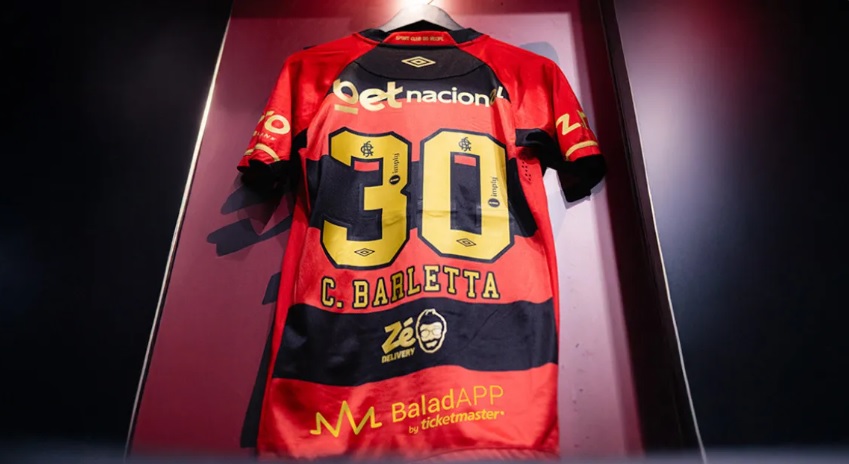 Camisa do Sport com patrocínio da BaladAPP