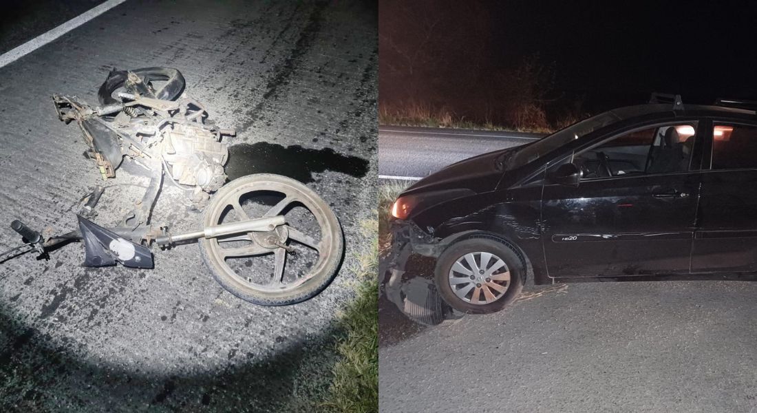 Condutor da moto não resistiu e morreu no local