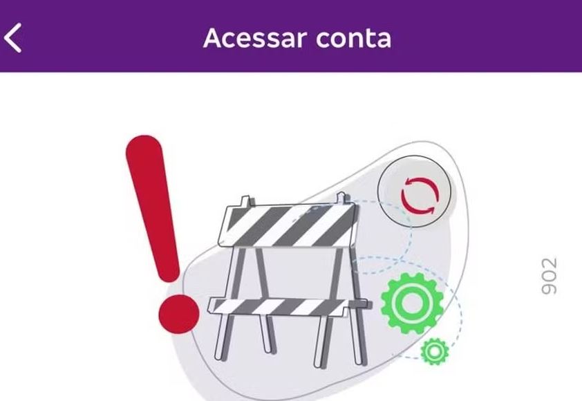 Imagem que consta na mensagem visualizada pelo clientes do Bradesco ao tentarem acessar a conta no aplicativo do banco