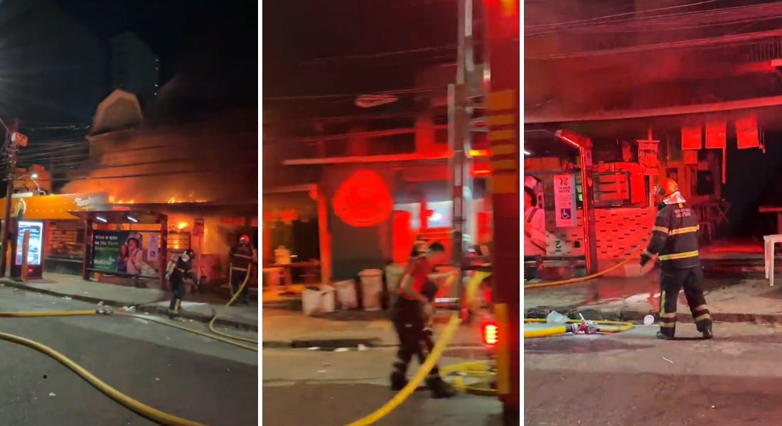 Incêndio no Derby, área central do Recife